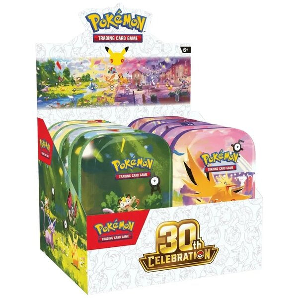 Pokemon 30th Mini Tin Display (10 Tins)